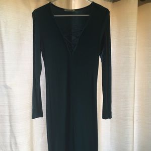 Turquoise bodycon dress